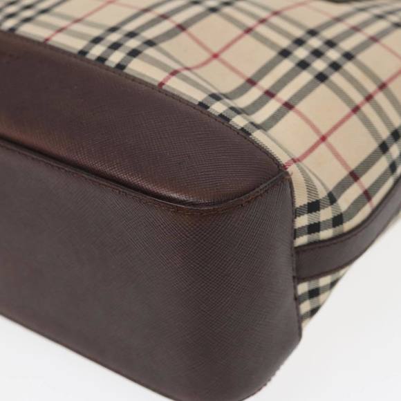 BURBERRY Nova Check Tote Bag Canvas Beige Brown Auth bs16017 - Picture 15 of 16